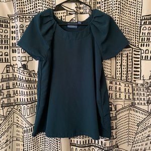 Simply Vera Vera Wang Teal Blouse, 10P